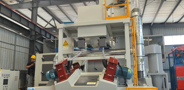 铁岭板材除锈强化，通过式抛丸机应用案例