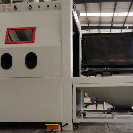 铁岭无尘喷砂机半自动模具喷砂机